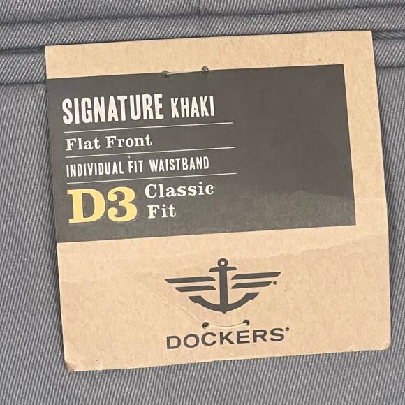 Dockers D3 Pants men’s 42x30 Classic fit NWT Signature Khaki Flat Front - Picture 4 of 8